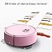 Imagen de Vilgftyiet Robot aspirador automático inteligente 3 en 1 Aspiradora de trapeador de barrido Mapeo inteligente Modos personalizados Control de aplicación Recargable Pequeño electrodoméstico Rosa