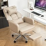 SXZenSpace Ergonomischer Bürostuhl mit hoher Rückenlehne, Lendenwirbelstütze, Fußstütze, komfortabler 155°-Neigungsverstellung, geeignet für schwere Computer bis 181 kg (400 lbs), höhenverste