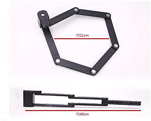 Candado antirrobo Plegable para Bicicleta, de Acero Inoxidable, para Deportes al Aire Libre (Color: Rojo)