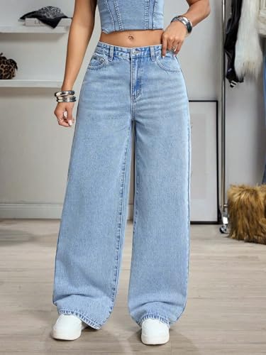 Image of KOTTY Women's High-Waist Button Relaxed Fit Casual Ankle Length Stylish Jeans