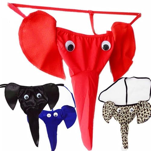 Man Funny Underwear Elephant Thong for Men G-String-Exotic Sexy Costume Joke Gag Prank Long U Bulge Pouch4