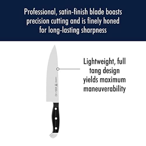 HENCKELS Statement Razor-Sharp 8-inch Chef Knife, German Engineered Informed by 100+ Years of Mastery, Black/Stainless Steel by HENCKELS - Image 4