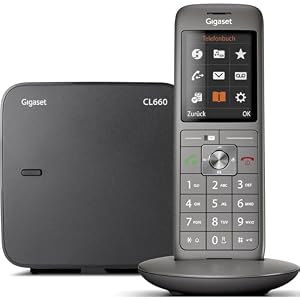 Gigaset CL660 draadloze telefoon zonder antwoordapparaat, DECT telefoon, Design telefoon, een handset met TFT-kleurendisplay, groot adresboek, antraciet-metallic