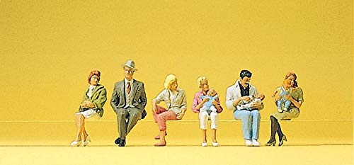 Preiser10332 Pedestrians Seated People Package(6) HO Model Figure
