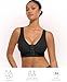 FeelinGirl Post Surgery Front Closure Compression Bra for Women Post Minimizer Comfy Bra Black M