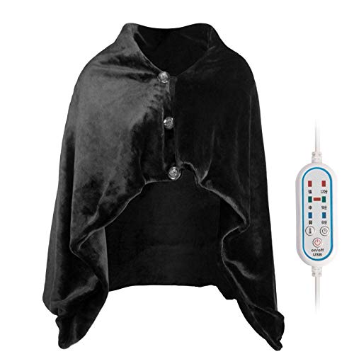 Manta eléctrica de mantón calentada por USB manta de mantón calentada 3 niveles de calor y 3 niveles de temporizador de apagado automático Cover