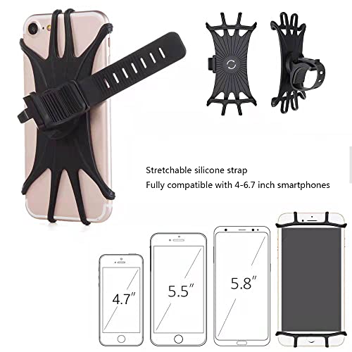 Bobrand SAMLEA201BK 360° Rotatable Bike Phone Mount Holder Silicone Bicycle Motorcycle Handlebar For Iphone 11 12 13 Pro Max Xr Samsung Galaxy S21 Fe Note 10+ S20 Plus S22 Ultra A52 A53 A12 A13 A10E Google Moto Oneplus thumb #5
