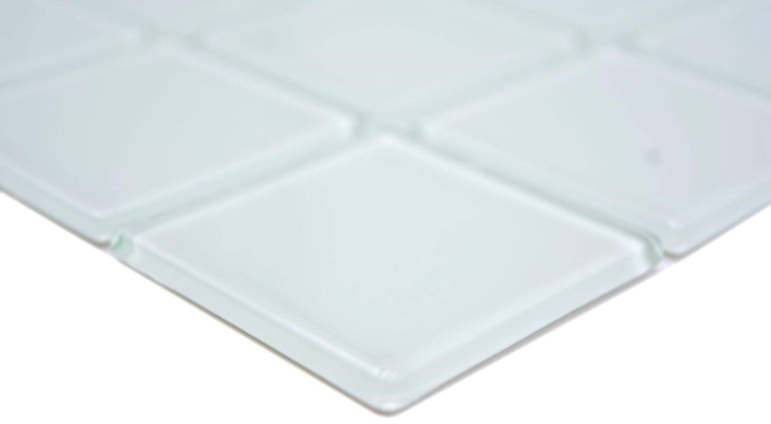 Piastrelle in vetro a mosaico, quadrate in cristallo, a tinta unita, per pareti della cucina, rivestimento per piastrelle | 10 pezzi