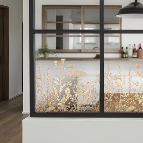 Vinilo decorativo Alwayspon 18x47 pulgadas hojas doradas miniatura 3
