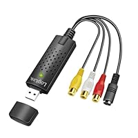 LogiLink VG0030A - USB 2.0-Audio/Video-Grabber, 3xCinch + miniDIN5 (S-Video) für Windows 7/8/10/11, Mac OS 10.7 oder höher, Android 5.0 oder höher
