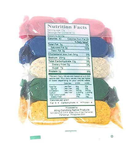 Aling Conching Polvoron Ube Pinipig, 10 piece, 6 oz (170g), 3 Pack