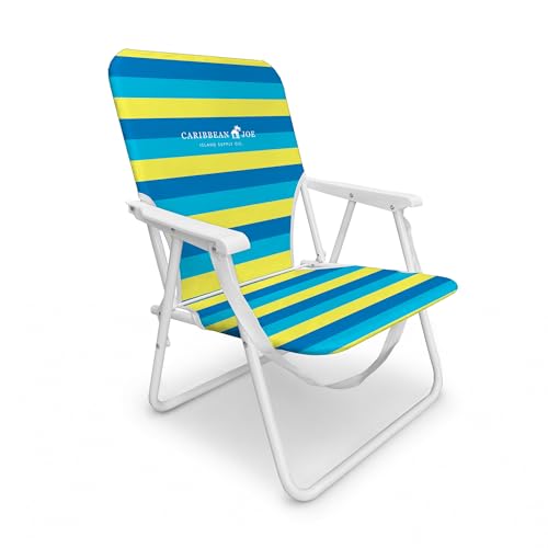 CARIBBEAN JOE Folding Beach Chair, 1 Position Lightweight and Portable