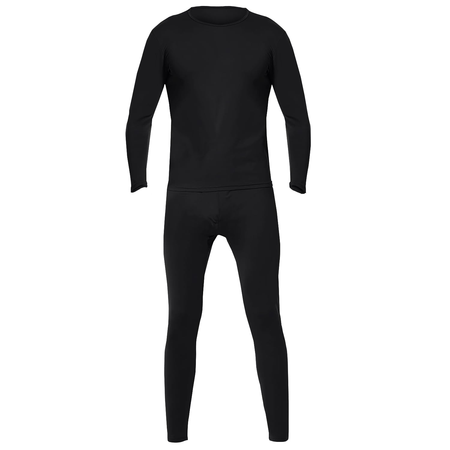 Men's Lightweight Sport Performance Microfiber Fleece Thermal Top Bottom Long Johns Underwear 2 Pcs Set