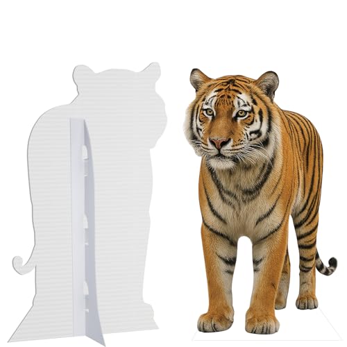 Image of Tiger 3FT Life Size Cardboard Cutout Standup, 1 PC | Animal Standup for Events, Party Decor, Birthday Parties, Photos, Holiday Decorations, Photo Backdrop & Party Supplies