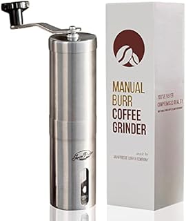 JavaPresse Manual Coffee Bean Grinder with Adjustable Settings Patented Conical Burr Grinder for Coffee Beans Ceramic Burr Coffee Grinder for Aeropress Drip Coffee Espresso French Press