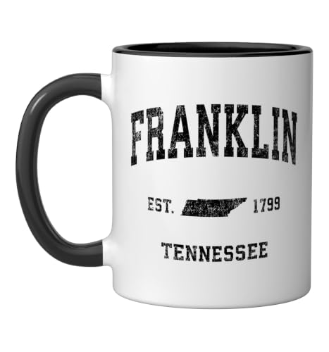 Franklin TN Vintage Sports Black & White Ceramic Mug 11oz