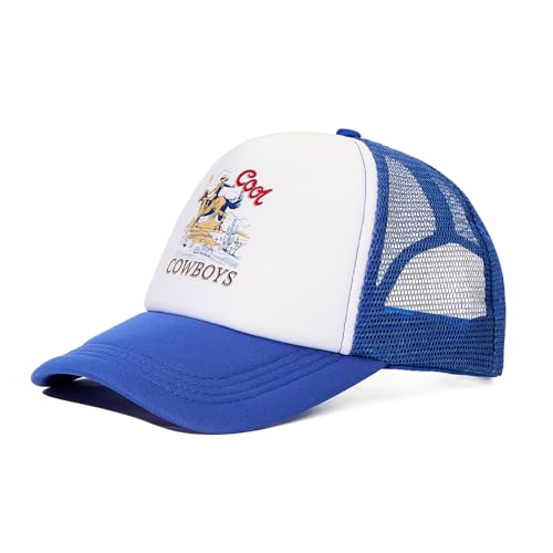 Image of Vintage Trucker Hats Men Women Funny Cute Cowboys Trucker Hats Country Caps Adjustable Snapback Retro Trendy