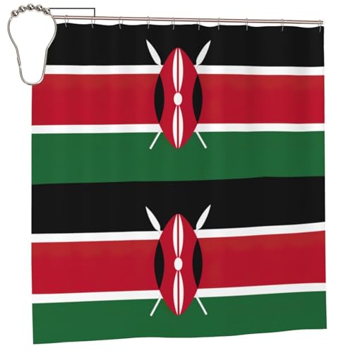 Rideau de douche Kenya imperméable 183x183 résistant avec boutons-pression - 2