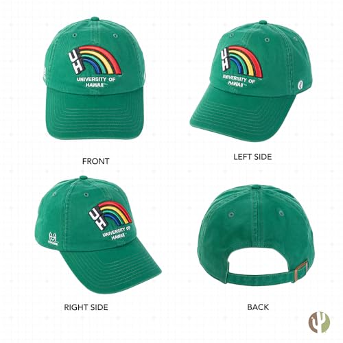 University-of-Hawaii-Baseball-Hat-Rainbow-Warriors-UH-Brimmed-Embroirderd-Hats-Cap-Adjustable-Cloth-Strap-Adult-Style-3