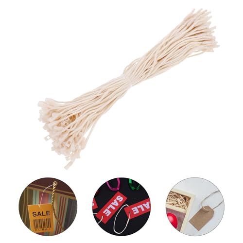 Cuerda de algodón beige de 1000 piezas para etiquetas con diseño simple 5