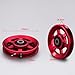 Cable Pulley Wheel for Cable Machine, 75114MM Workout Pulley Roller, for CNC Machined AL6061 Alloy Block, Black/Red/Blue, with 6202RS Bearing(105mm red)