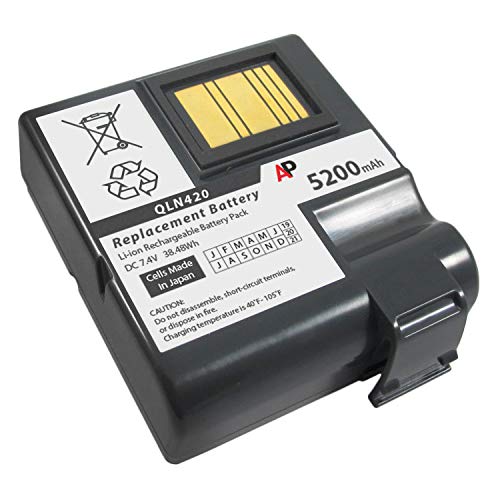Artisan Power Zebra QLn420 Printer: Replacement Battery. 5200 mAh