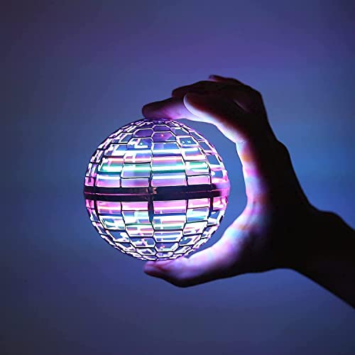 Image of GONCART26 Flying Ball Boomerang Spinner Toy with RGB Lights, USB Rechargeable, 360 Rotating, Indoor Outdoor for Boys Girls Kids Adults, Multi-Color