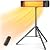 VAGKRI Outdoor Heaters, 1s Heating 1500W Infrared Patio Heater with Remote, 3 Heat Settings, 12H Timer, IP65 Waterproof, Wall Mount/Tripod Stand Electric Heater for Patio, Garage, Garden & Indoor Use