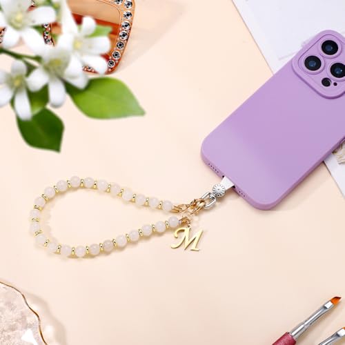 1 Set Beaded Phone Wrist Strap, Initial Phone Charms Detachable Letter B - Photo 97 sur 176