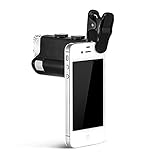  KONUS Microscopio de bolsillo #3710 para smartphone, Zoom 60X-100X, luz LED y UV