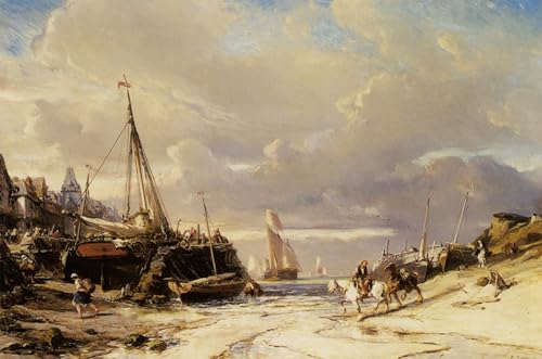 Cuadro pintura Una puerta en Bretaña de Eugene Isabey lienzo 60x90cm para renovar salones vacíos