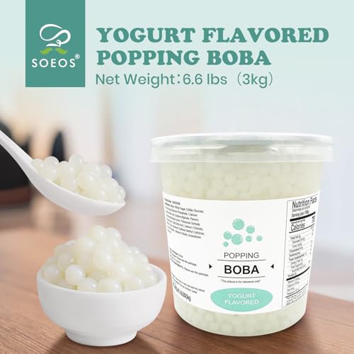 Image of Soeos Yogurt Flavored Popping Boba Pearls, 6.6 lbs (3Kg)