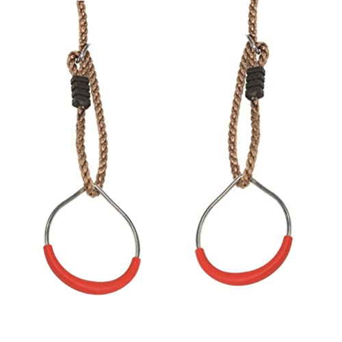 Gymnastik-Ringe/Turnringe aus Metall mit einstellbaren Seilen...