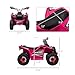 Aosom Kids ATV Quad Car, 6V Four-Wheeler for Kids with Forward Backward Function, Wear-Resistant Wheels for Toddlers Ages 18-36 Months, Pink