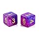 Yourandoll 10 STÜCKE Polyedrische Würfel D6 (1-6) Dice Würfel Acryl Dice Spielwürfel for RPG MTG DND Würfel Tischspiele (Sternenhimmel Lila Blau)