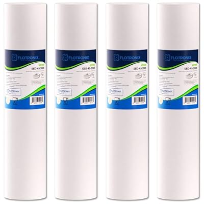 Flotronix 5 Micron 20 x 4.5 Whole House Sediment Filter Cartridge 20 inch Water Filter Replacement Compatible with DGD-5005-20, FP25B, AP810-2, SDC-45-2005 (4)