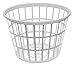 United Solutions LN0108 White Round Plastic Laundry Basket - Small Laundry Basket Round in White