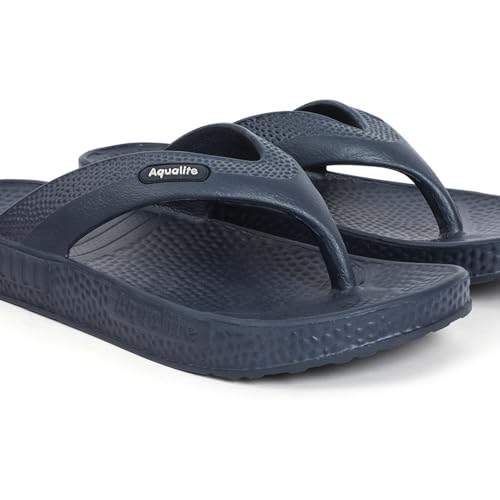 Image of Aqualite AL-1255 Slippers for Men with Comfotable Sole Slip-On Flat Flip Flops, Sliders, Chappal & Comfortable Slipper for Men