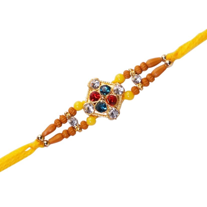 Set of 1 Fancy DesignerRakhi for Brother Rakhi Thread for Bhai Bhabhi Bhaiya Bhabhi and Bhatiji, Raksha Bandhan Rakhi Set Dora Bracelet for Brother Sister Indian Traditional Festival Rakhi3