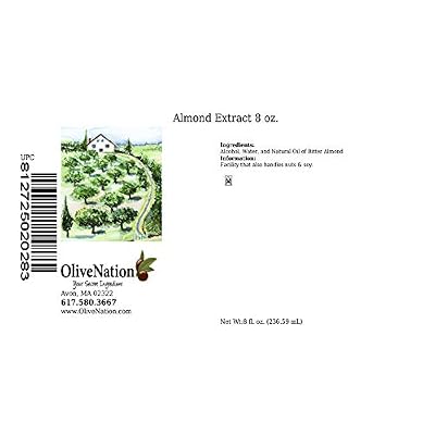 Almond Extract - Non-GMO - Kosher - Gluten Free - Vegan - 8 ounces