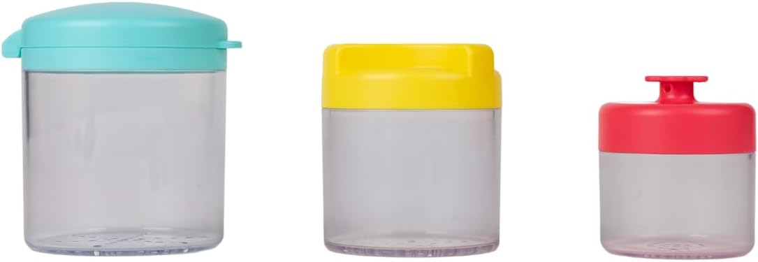 Leticia's Corner Montessori Grip Canister Toy Set for Infants, Toddlers and Preschoolers, Fine Motor Skills and Stacking Activity