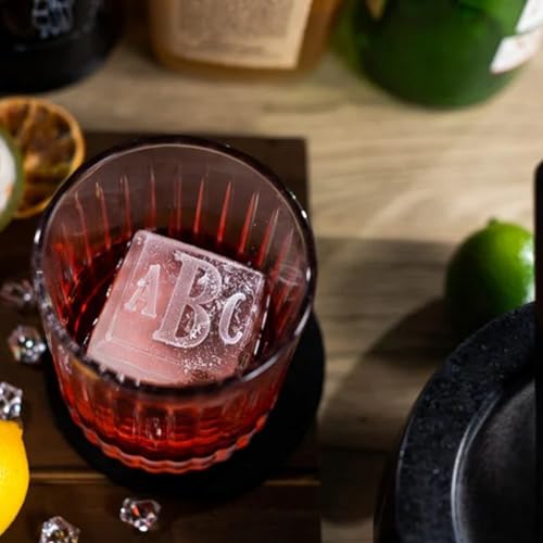 Molde para cubos de hielo monogramados de silicona personalizada miniatura 7
