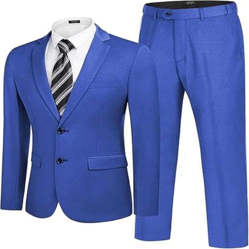 Men's Solid Slim Suit - 3-Piece Blazer Vest | Business Tuxedo Set2