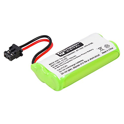 Synergy Digital Cordless Phone Battery, Compatible with Uniden BBTG0645001, BBTG0734001, BT-1019, BT-1021, BT-1008, BT-1016 Cordless Phone Battery (Ni-MH, 2.4V, 750 mAh)