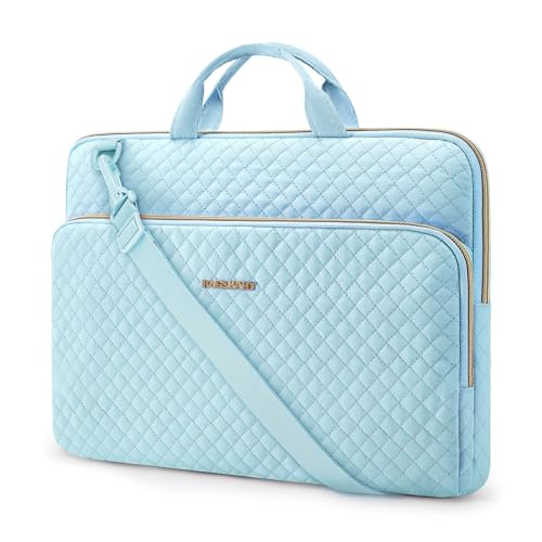 Image of BAGSMART Laptop Sleeve Case with Handle Protective Water-Resistant | 15-15.6 inch Laptop Bag for Women Lightweight with Front Pockets, Compatible with MacBook, HP, Dell