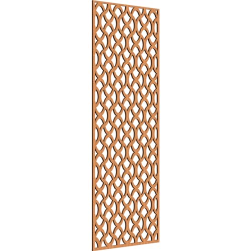 Image of 27 3 /8 inchW x 69 3 /8 inchH x 3 /8 inchT Resort Decorative Fretwork Wood Wall Panels, Cherry