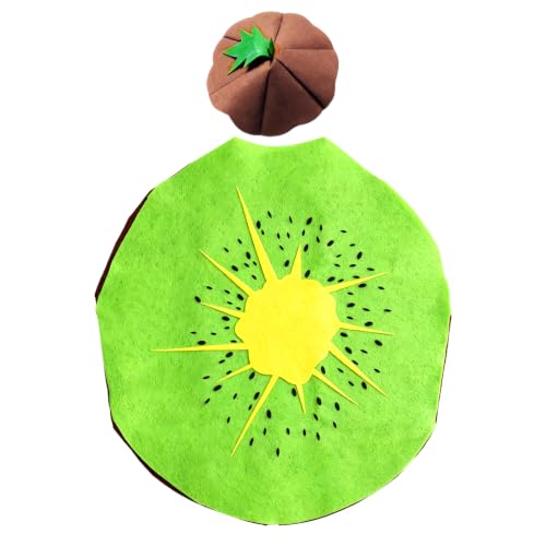 FVBKCOT Costume de Fruit Amusant, Kiwi Costume Ensemble pour Adultes, Costumes de Kiwi avec Chapeau, pour Robe Fantaisie Halloween Fêtes à Thème
