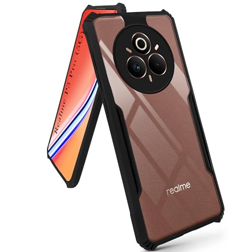 Image of Jkobi Back Cover Case for Realme P3 Pro (Shockproof with Polycarbonate Clear Panel | Professional Black)