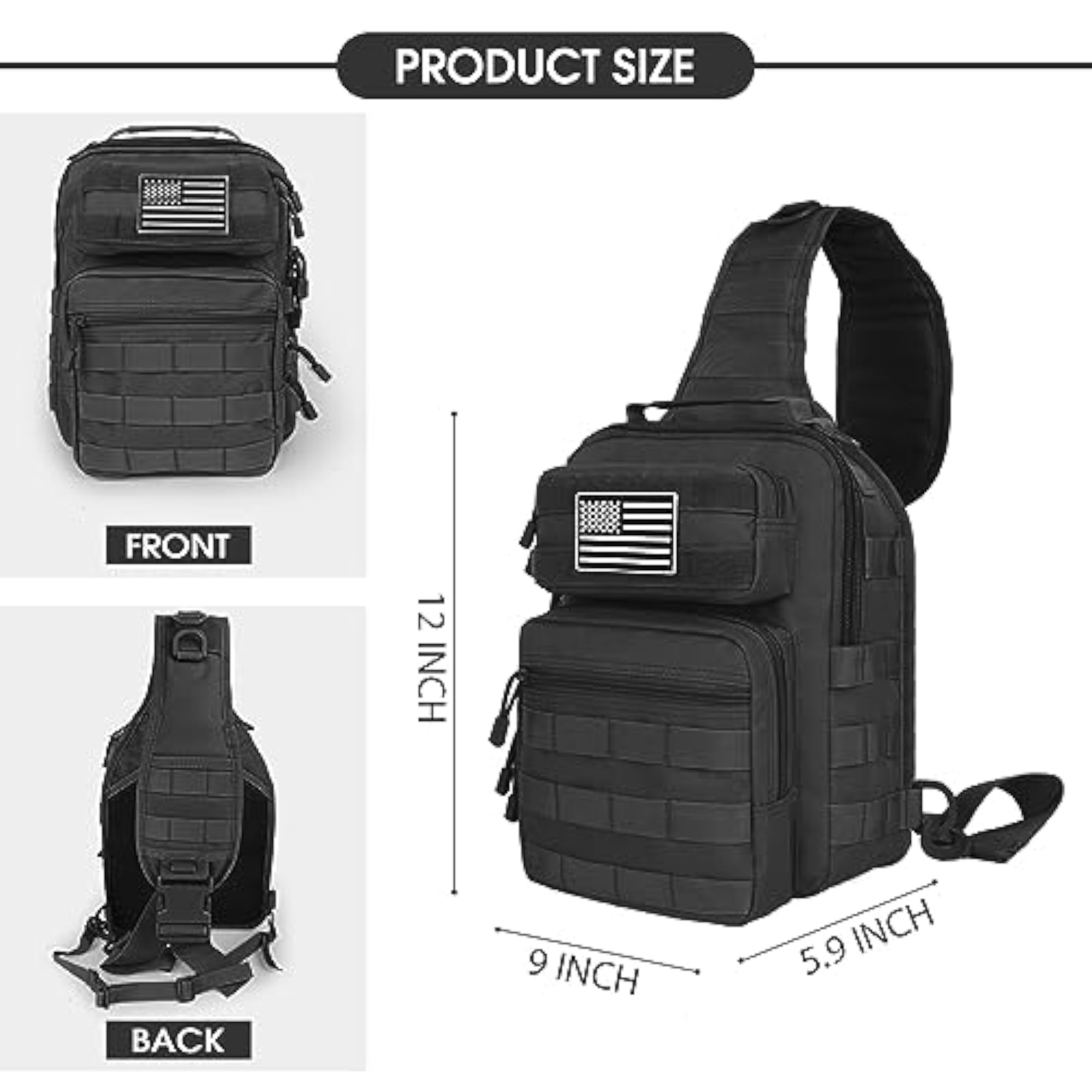 Tactical Sling Bag Backpack for Men