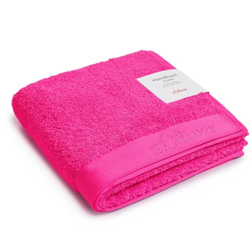 s.Oliver Handtuch 50x100 cm - 100% Baumwolle, 600 g/m², weich & saugstark, Handtücher pink